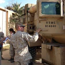 tape blocks gear for marines in iraq