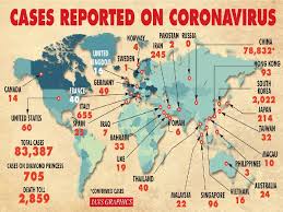 covid 19 map list of all the countries