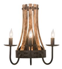 Wide Barrel Stave Wall Sconce 215959