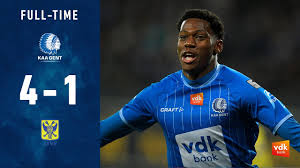 Kaa gent is playing next match on 13 may 2021 against kv oostende in first division, conference league playoffs.when the match starts, you will be able to follow kaa gent v kv oostende live score, standings, minute by minute updated live results and match statistics. Kaa Gent Stvv 4 1 Md 27 Jpl 2019 2020 Youtube