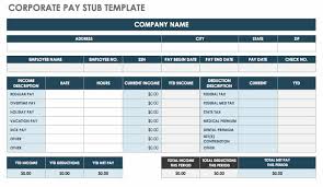 free pay stub templates smartsheet