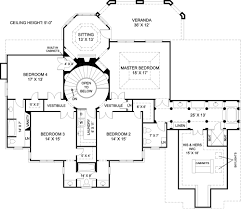 european house plan with 4 bedrooms and