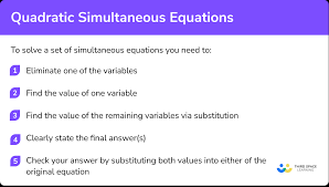 Quadratic Simultaneous Equations