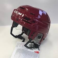 Details About New Ccm Resistance 100 Nhl Ahl Pro Stock Crimson Small Return Ice Hockey Helmet