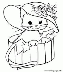This adorable picture shows a kitten playing with a ball of wool. Free Printable Kitten Easy Kitten Coloring Pages Novocom Top