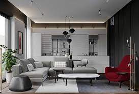 3 Red And Grey Modern Home Interiors In