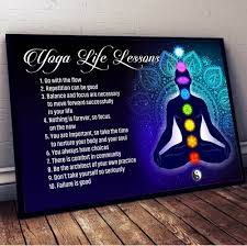 yoga life lessons poster print