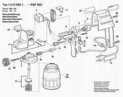 parts for bosch spray gun psp 260