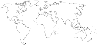 Simple map with labels and texts turned off. File Simplified Blank World Map Without Antartica No Borders Svg Wikimedia Commons