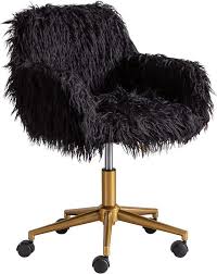 kcc fluffy office desk chair faux fur