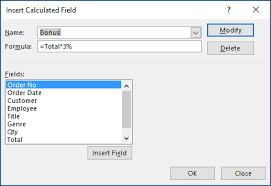 in excel pivot tables