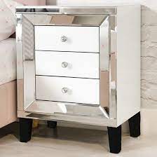 liberty mirrored bedside cabinet in
