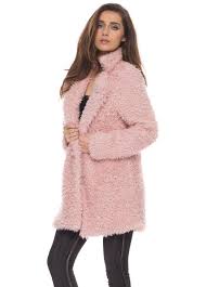 Baby Pink Fluffy Coat Pink Faux Fur Coat