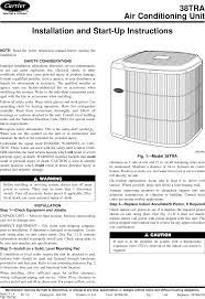 carrier 38tra users manual