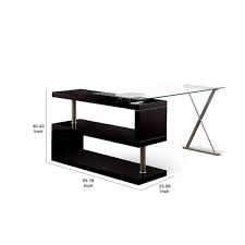 Clear Movable Glass Top Desk
