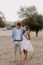 A white polka dot wrap midi dress, white vintage. Floral Australian Wedding At Evanslea With A Dose Of Quirk Junebug Weddings Casual Wedding Attire Wedding Groomsmen Attire Casual Groom Attire