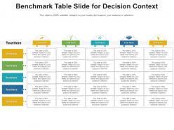 benchmark table chart for decision