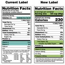 updated nutrition label