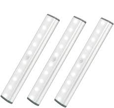 Amazon Com Led Motion Sensor Cabinet Light Under Counter Closet Lighting Wireless Usb Rechargeable 10 Led Kitchen Lights Battery Powered Operated Light Stick On Lights For Wardrobe Cabinet Cupboard 3pack Home Improvement