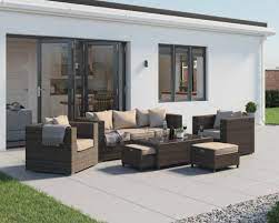 3 Seater Rattan Garden Sofa Set