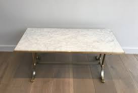 Brass Marble Top Coffee Table