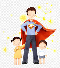 Happy father s day greeting card. Clark Kent Father Son Daughter Illustration Father And Son Cartoon Free Transparent Png Clipart Images Download