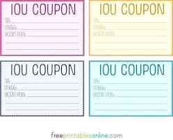 Certificate Colorful Free Printable Coupons Templates For