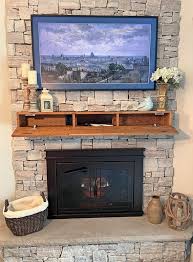 Drop Front Floating Fireplace Mantle W