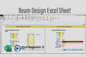 beam design excel sheet free