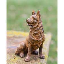 German Shepherd Dog Garden Sculpture