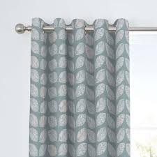 fusion delft duck egg eyelet curtains