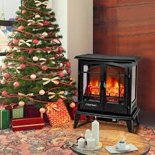 Freestanding Electric Fireplace Heater