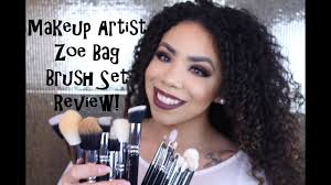 makeup artist zoe bag brush set review