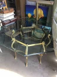 Art Deco Octagon Glass Dining Table