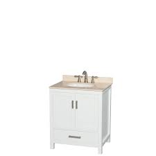 Shop wayfair for all the best 30 inch bathroom vanities. Wyndham Collection Sheffield 30 In White Single Sink Bathroom Vanity With Ivory Natural Marble Top Lowes Com Single Bathroom Vanity Marble Vanity Tops Single Sink Bathroom Vanity