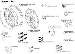 davin parts list and spinning embly