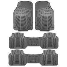 fh group climaproof gray 3 row trimmable semi custom non slip 4 pieces 29 in x 18 in vinyl car floor mats