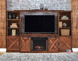 Farmhouse Fireplace Complete Wall Unit