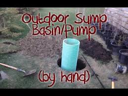 digging an exterior sump pump basin