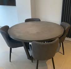 Round Oval Concrete Dining Tables