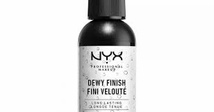 nyx dewy finish makeup setting spray
