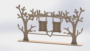 laser cut tree frame free vector cdr