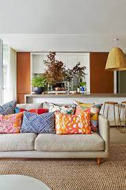 how to display cushions on your sofa