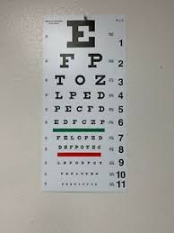 Details About New Snellen Plastic Eye Vision Chart 22 X 11