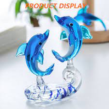 Blue Dolphin Miniature Hand Blown Glass