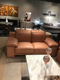 Cognac Italian Leather Sofa Vg Marcotti