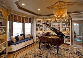 baby grand piano living room window