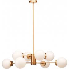 Dylan Pendant Lighting In White Glass Shade And Matte Gold Fixture Hgra542 By Nuevo Living