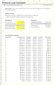 Auto Loan Amortization Excel Spreadsheet Loan Amortization Schedule