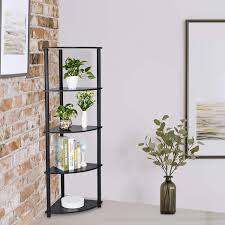 This simple bookcase in a classic white finish offers ample storage space and is suitable for use in any room in your home. You Wish 3 Tier Corner Shelf Wooden Corner Shelves Corner Display Rack Multipurpose Shelving Unit Corner Stand Shelf Black Home Decor Accents Corner Shelves